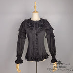 Load image into Gallery viewer, Bamboo Fabric Detachable Sleeve Blouse - Black