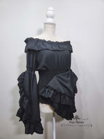 Load image into Gallery viewer, New Elegant Sleeve Blouse By NightWhisper White Black