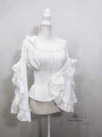Load image into Gallery viewer, New Elegant Sleeve Blouse By NightWhisper White Black