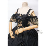 Load image into Gallery viewer, Star Lace Gold x Black Fantasy Dress