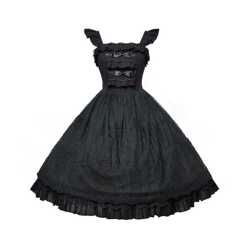 Pure Cotton Elegant Lace JSK - Black