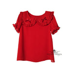 Load image into Gallery viewer, Peter Pan Collar Short Sleeve Blouse