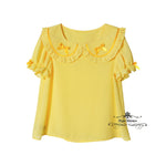Load image into Gallery viewer, Peter Pan Collar Short Sleeve Blouse