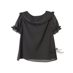 Load image into Gallery viewer, Peter Pan Collar Short Sleeve Blouse