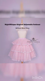 Load and play video in Gallery viewer, In Stock, Puffy Cloud Adjustable Hoop Skirt Petticoat, adjust Length AND Hoop Size- Night Whisper Original