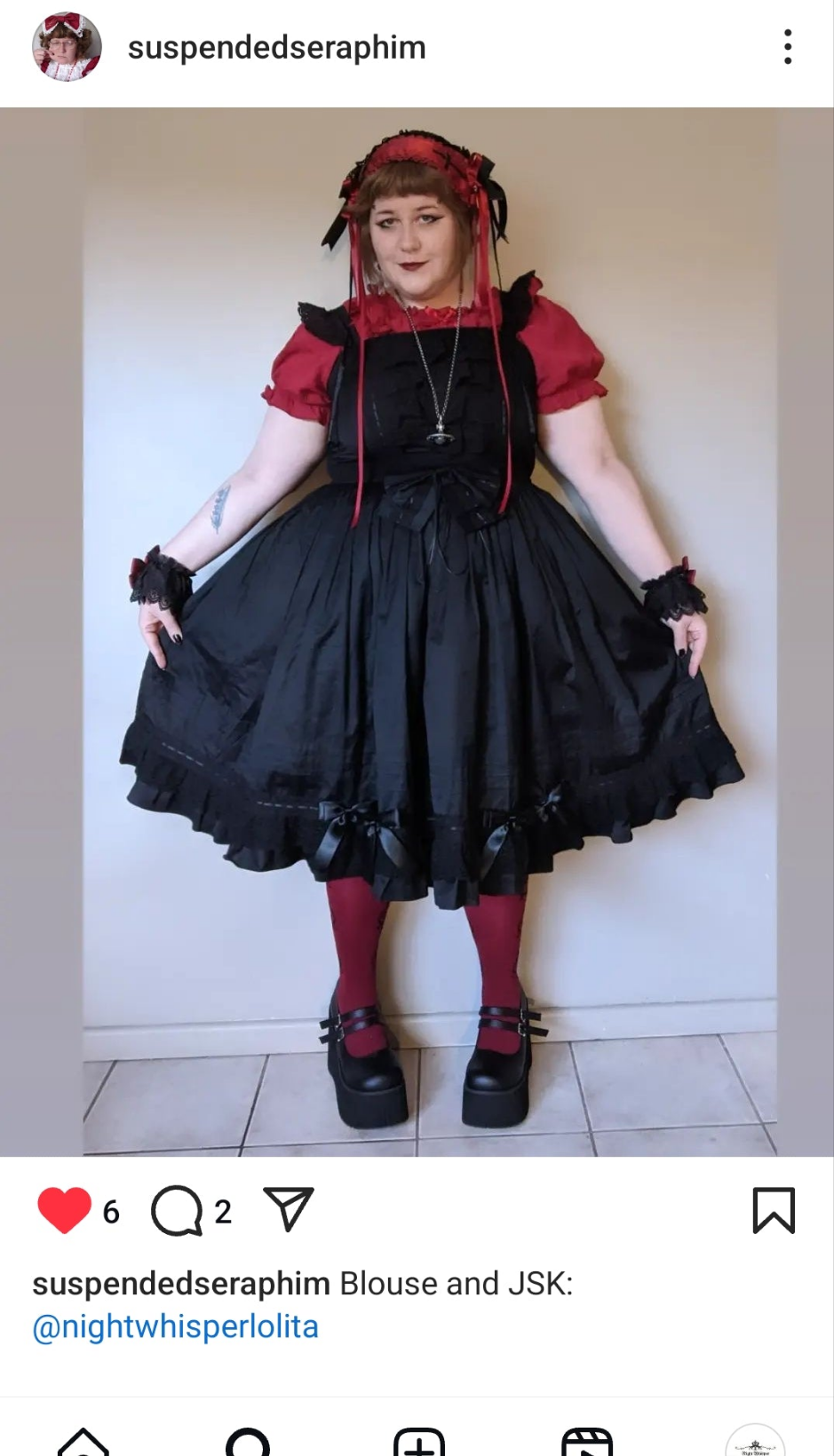 All Black Classic Lolita Dress