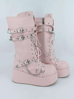 Load image into Gallery viewer, Pink Punk Boots
