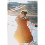 Load image into Gallery viewer, Small stock, Red Bustle dress
