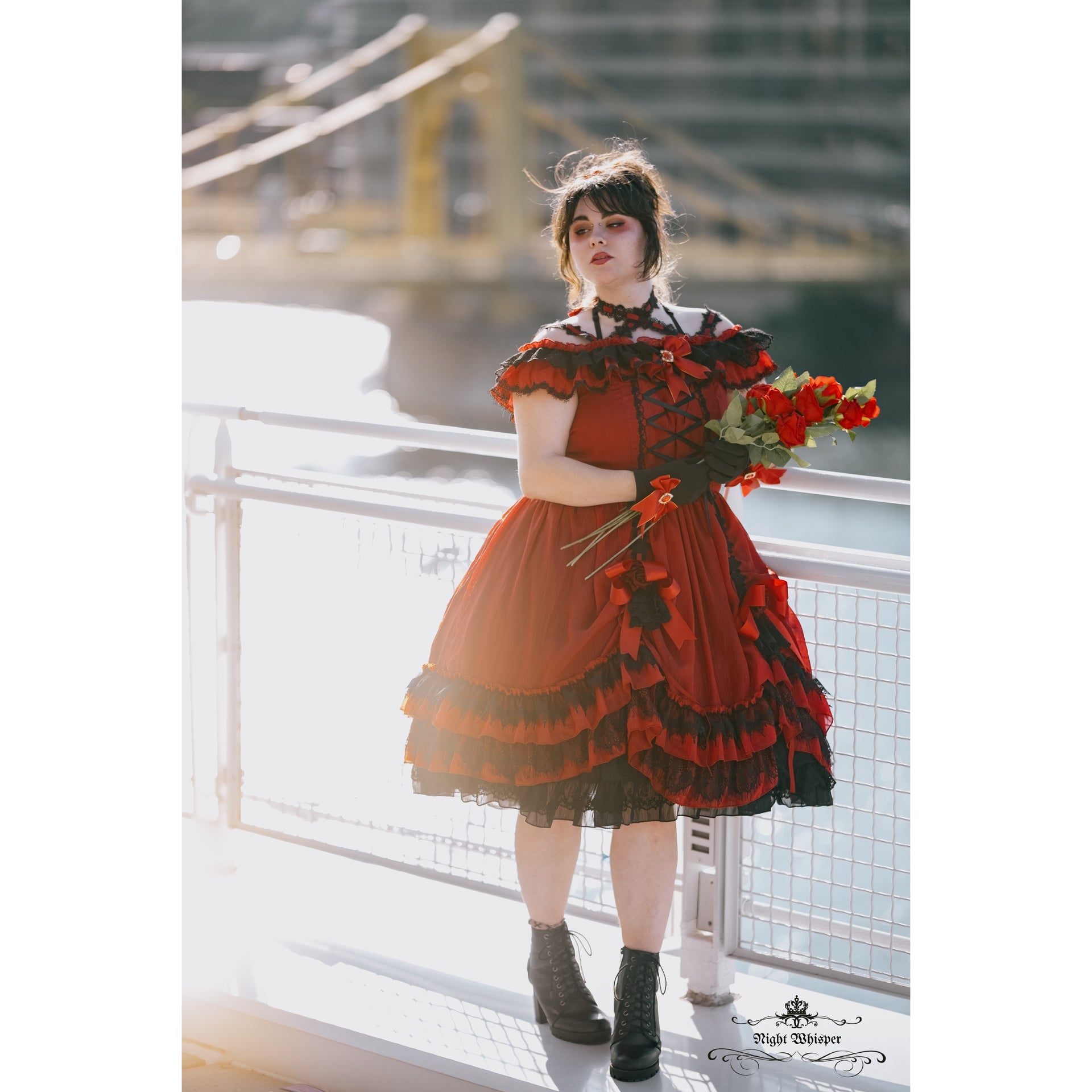 Red Bustle Dress – Night Whisper Design