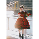 Load image into Gallery viewer, Small stock, Red Bustle dress