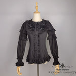 Load image into Gallery viewer, Chic Elegant Lolita Blouse with Detachable Sleeves- Night Whisper Original-Production Time 1-4 Weeks
