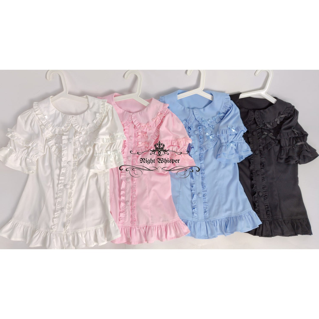 Chic Elegant Lolita Blouse with Detachable Sleeves- Night Whisper Original-Production Time 1-4 Weeks