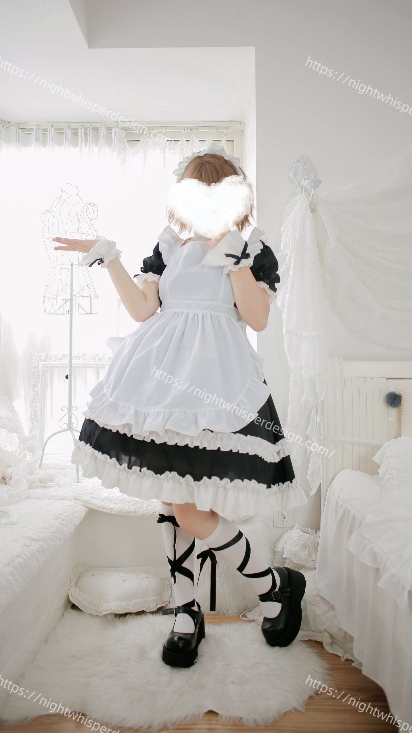 Ready to Ship from Missouri, Black One Piece, Maid Outfit