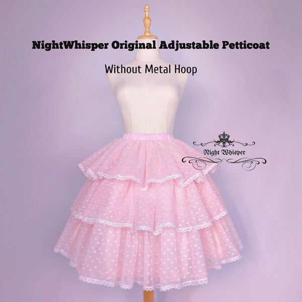 In Stock, Puffy Cloud Adjustable Hoop Skirt Petticoat, adjust Length AND Hoop Size- Night Whisper Original