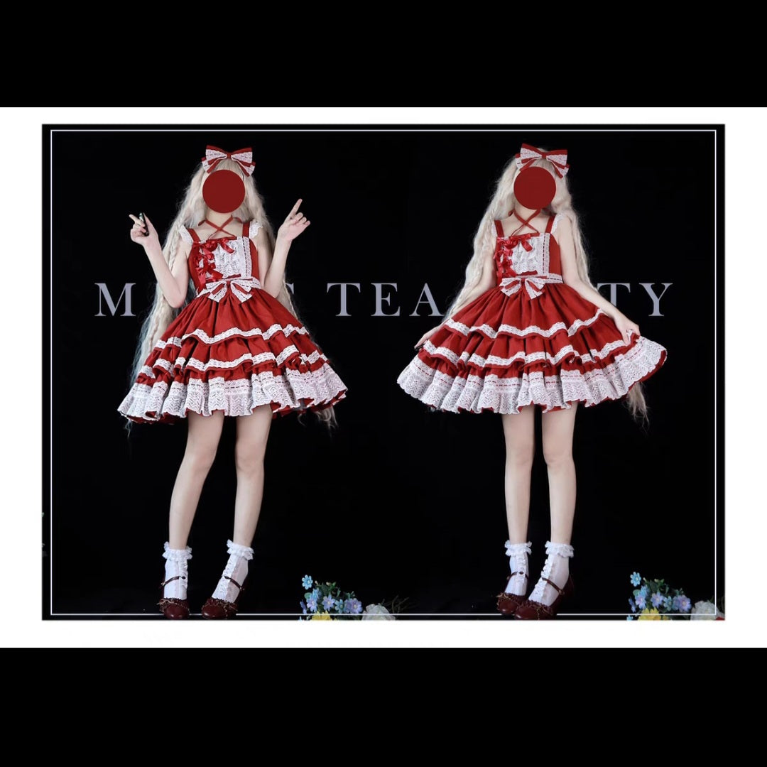 In stock, Red Classic Doll Dress