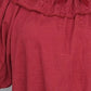 Plus Size Cotton Top, Plus Size Lolita Blouse- RED