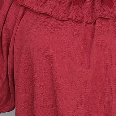 Plus Size Crop Top, Cotton Top, Plus Size Lolita Blouse- RED