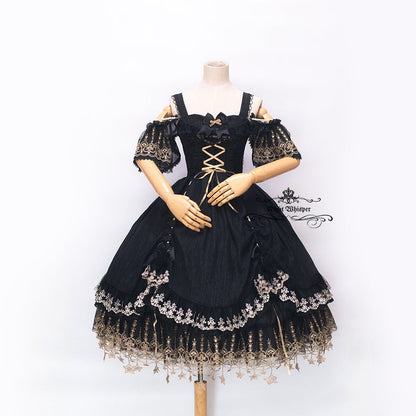 Starry Gold x Black Fantasy Dress