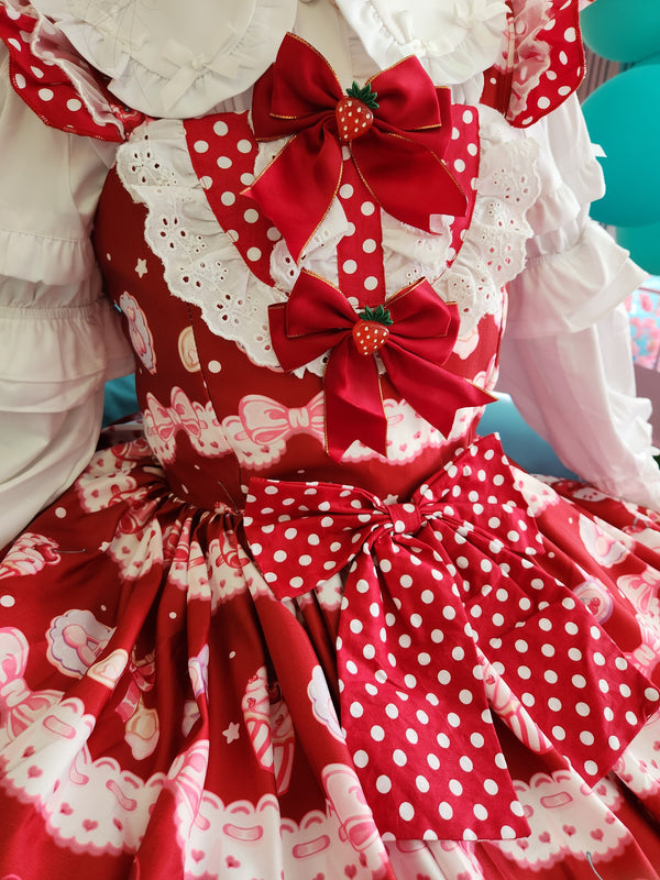 Sweet Cherry Dress - Red (with Pockets)