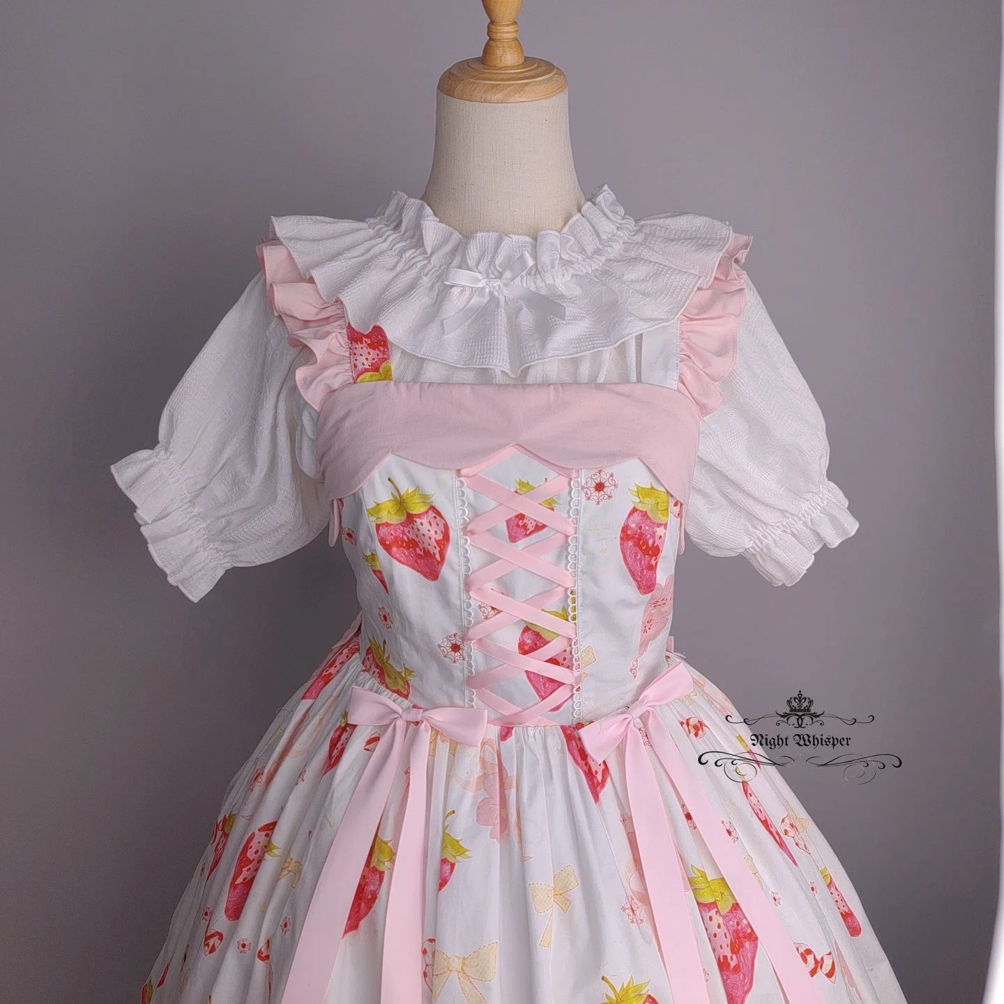 Limited Stock, Sakura Strawberry Cotton Version, Night Whisper Lolita Original Design, Plus Size Lolita, Kawaii Dress, Alternative Fashion