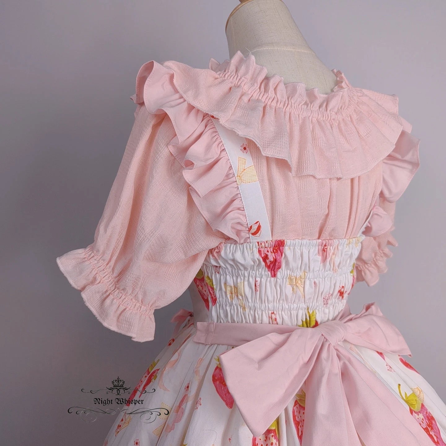 Limited Stock, Sakura Strawberry Cotton Version, Night Whisper Lolita Original Design, Plus Size Lolita, Kawaii Dress, Alternative Fashion