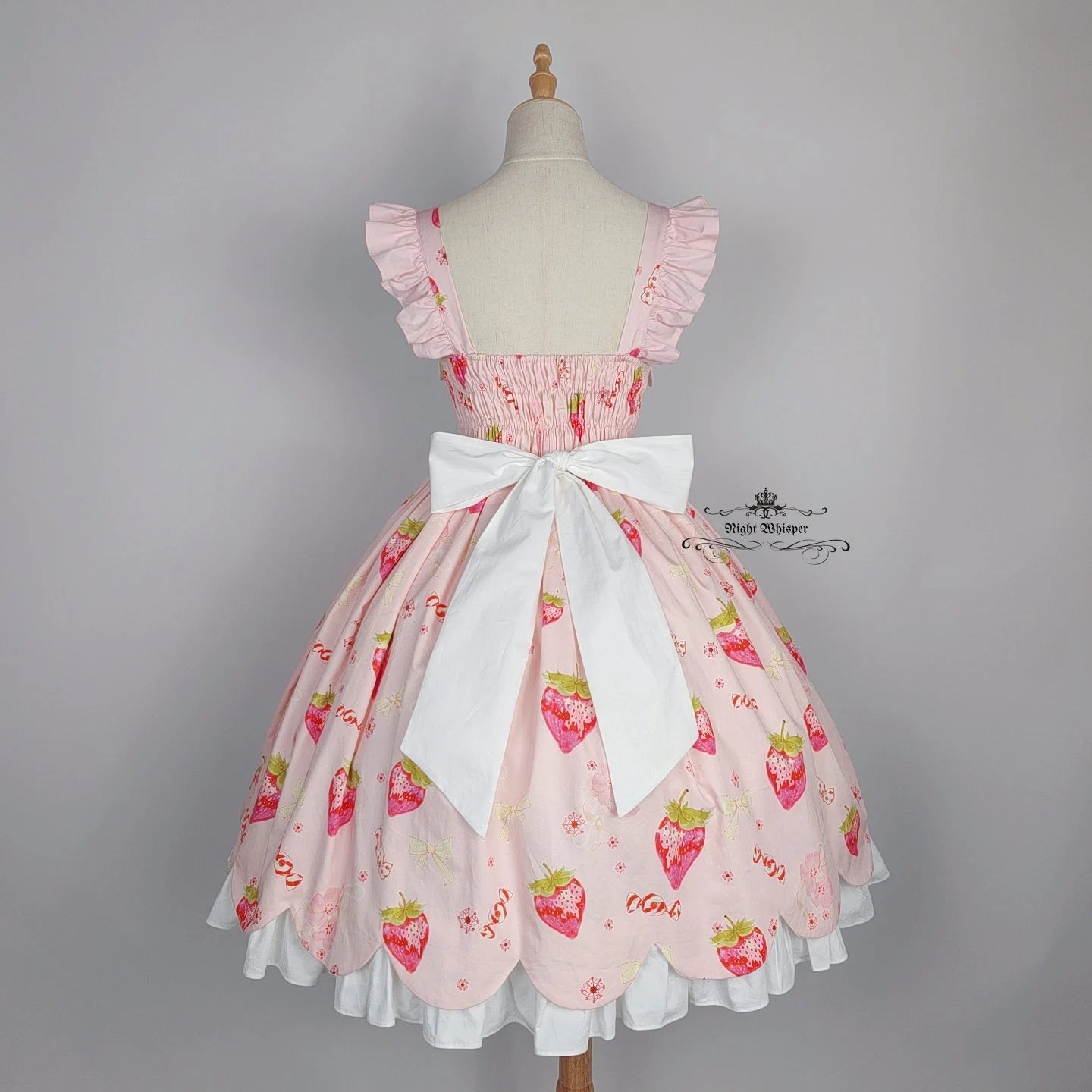 Limited Stock, Sakura Strawberry Cotton Version, Night Whisper Lolita Original Design, Plus Size Lolita, Kawaii Dress, Alternative Fashion