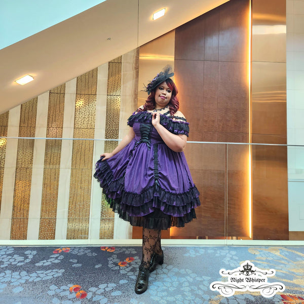 Deep Purple Bustle Dress