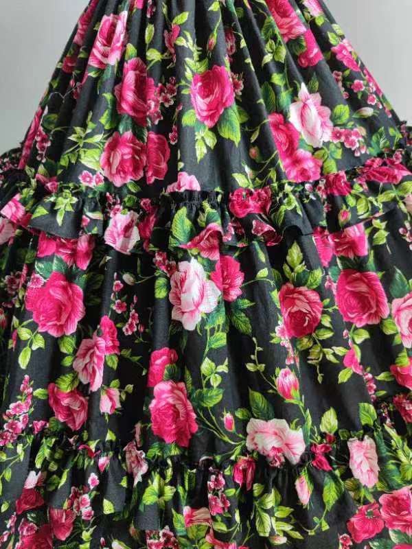 In stock, Black Floral JSK, Elegant Classic Rose Lolita Dress