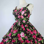 Load image into Gallery viewer, In stock, Black Floral JSK, Elegant Classic Rose Lolita Dress