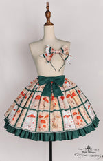 Load image into Gallery viewer, PRE ORDER- Mushroom Stamp Skirt - Short Version - nightwhisper
