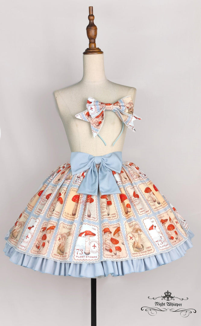 PRE ORDER- Mushroom Stamp Skirt - Short Version - nightwhisper