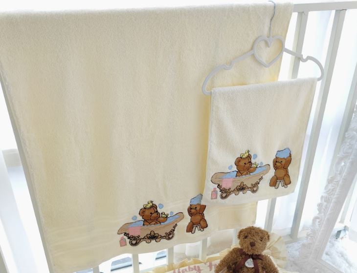 Embroidered Elegant Bear Towels- Free over Certain Purchase Threshold.