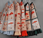 Load image into Gallery viewer, PRE ORDER- Mushroom Stamp Skirt - Long Version - nightwhisper
